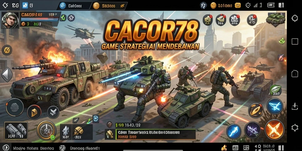 Tangkapan layar gameplay <strong>CACOR78</strong> menampilkan pemandangan pertempuran yang menarik.