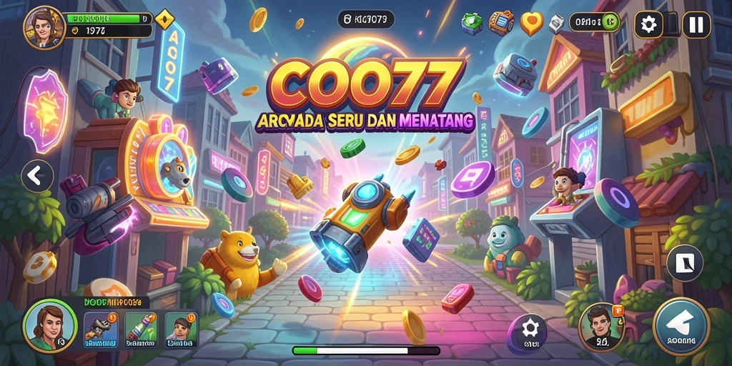 Tampilan gameplay seru di COO77 dengan banyak rintangan dan tantangan.