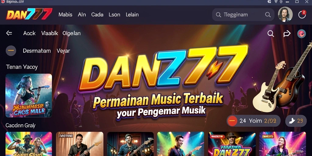 Tampilan gameplay musik yang menarik di DAN777.