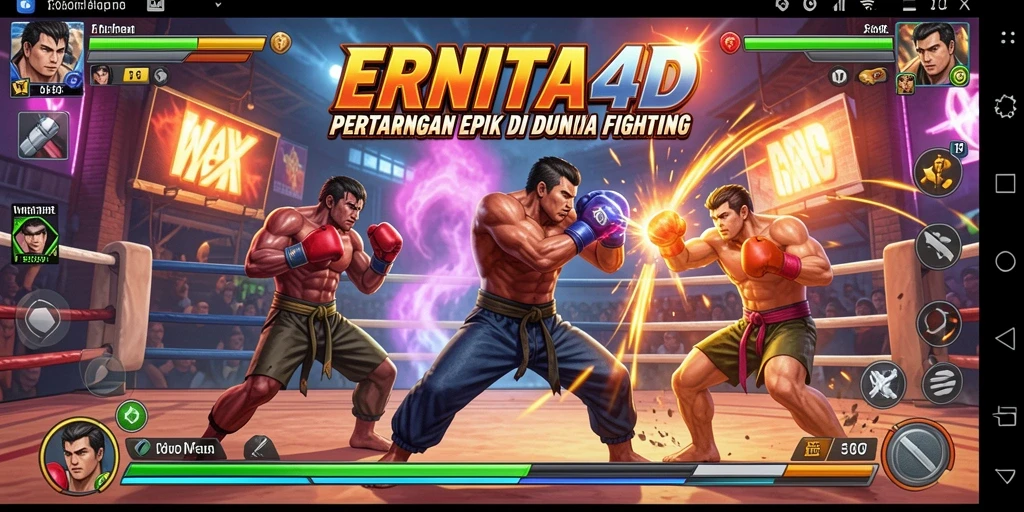Tampilan aksi seru dari gameplay Fighting di ERNITA4D.