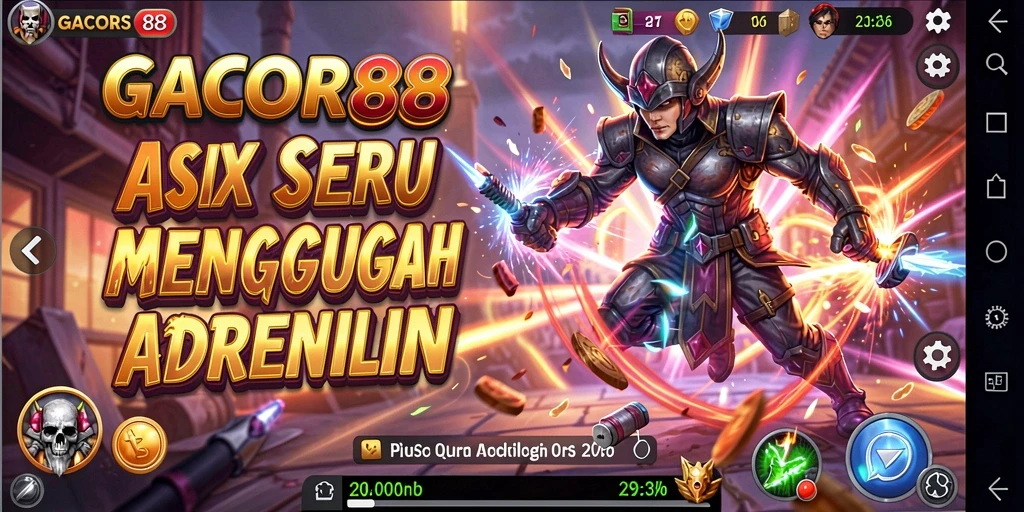 Tampilan gameplay GACOR88 menampilkan aksi mendebarkan dan strategi cerdas.