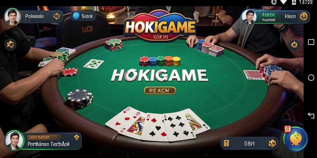 Screenshot HOKIGAME menampilkan aksi seru permainan Poker.