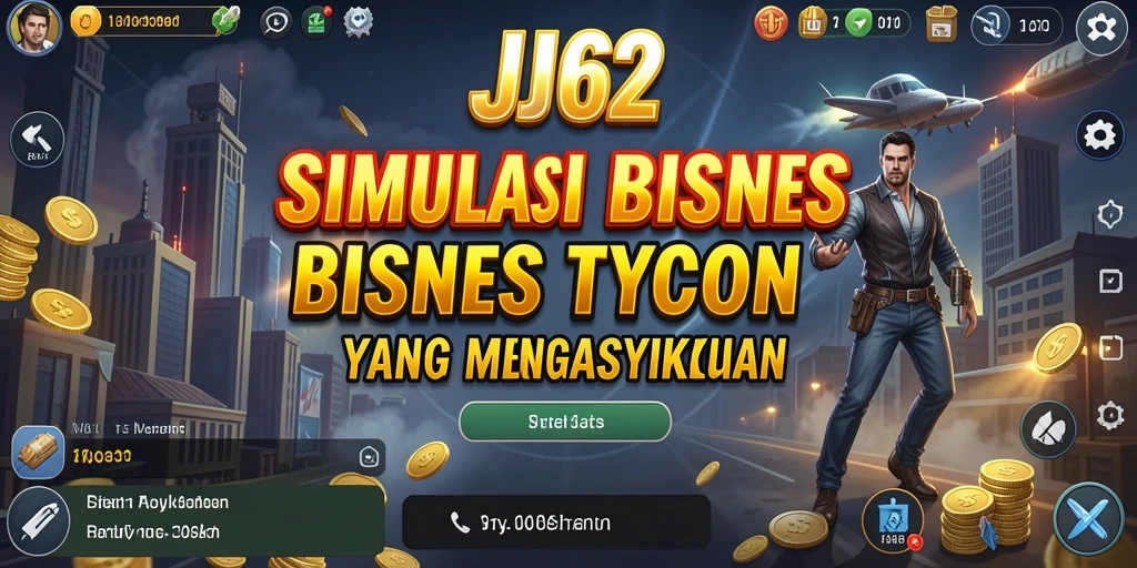 Tampilan gameplay JJ62 yang menarik dengan manajemen bisnis yang mendebarkan.