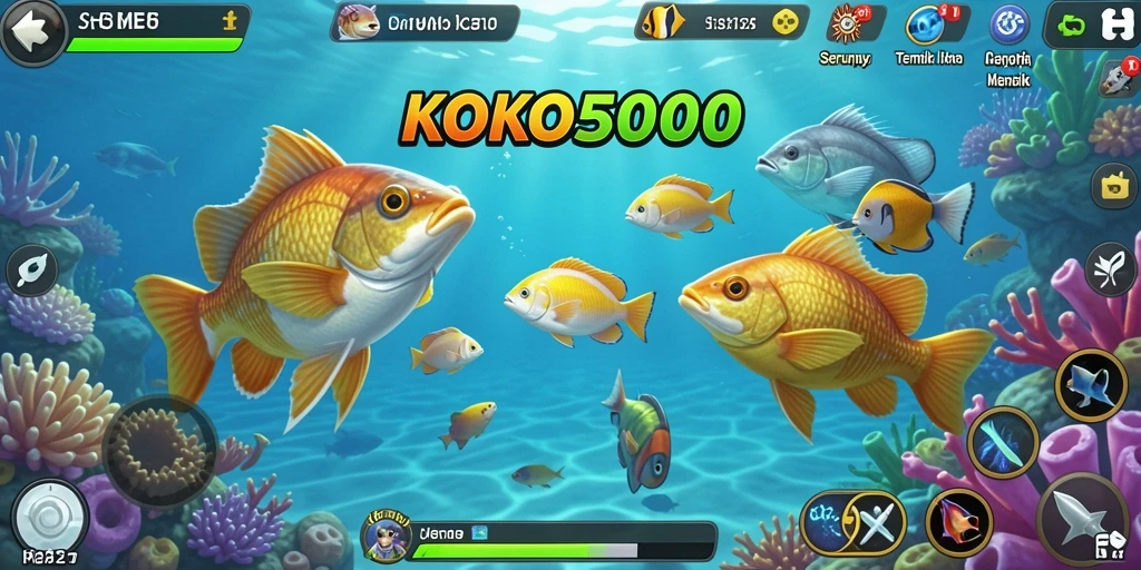 Tampilan menarik dari gameplay Tembak Ikan KOKO5000.