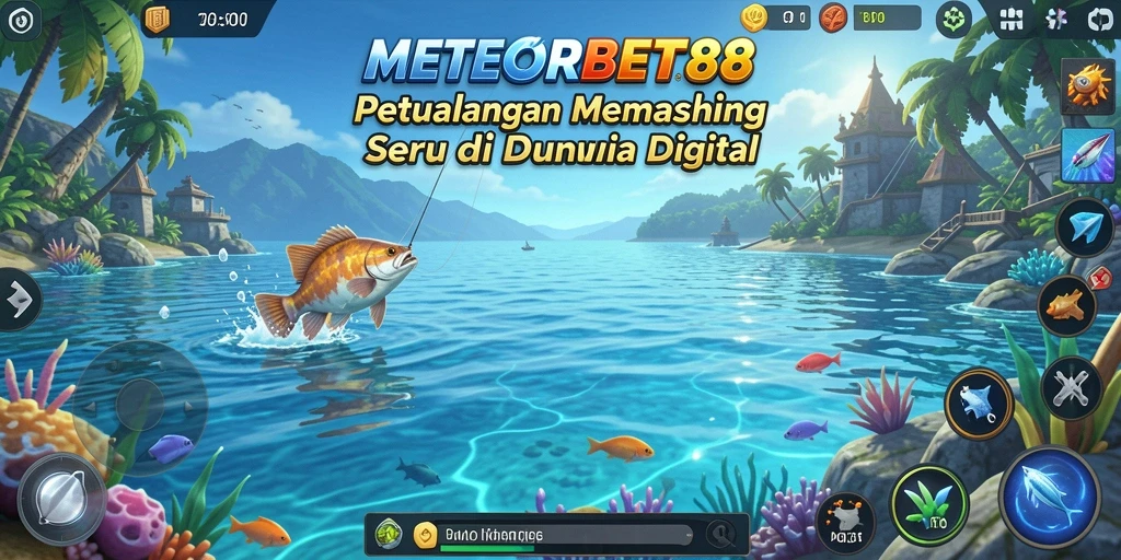 Tampilan gameplay seru di METEORBET88 dengan aksi memancing yang mendebarkan.