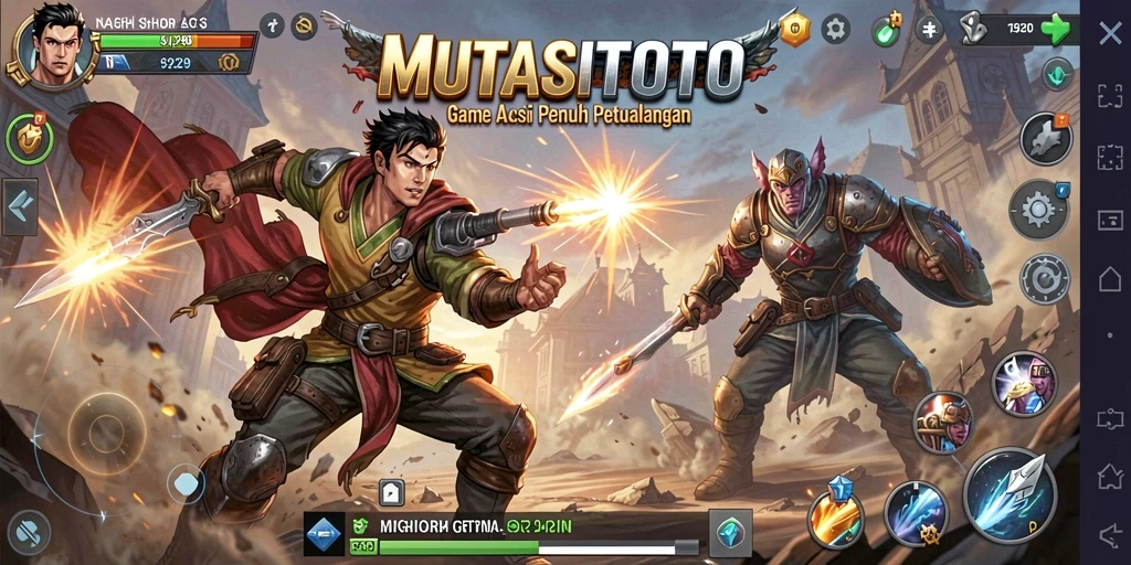 Tampilan gameplay seru dalam action game MUTASITOTO.