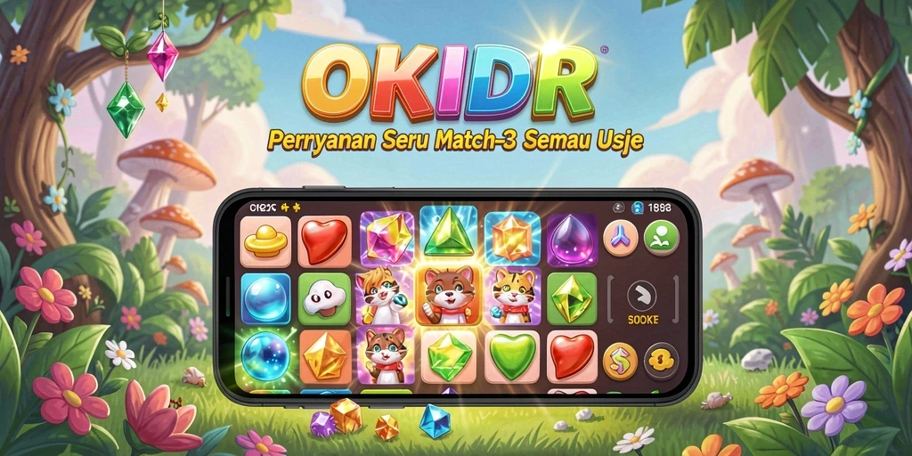 Tampilan gameplay seru dalam OKIDR yang penuh warna.