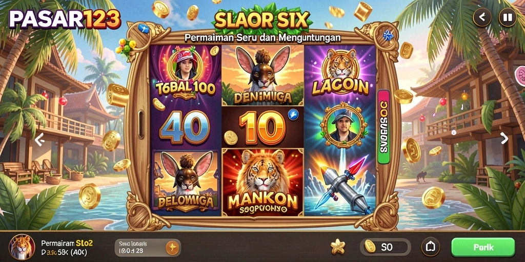 Tampilan gameplay seru dan interaktif di PASAR123.