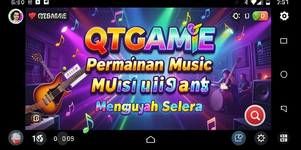 Tampilan gameplay QTGAME yang menarik dan interaktif.