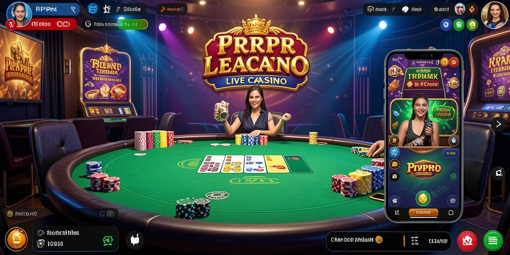 Tampilan utama gameplay <strong>RPRPRP</strong> yang menampilkan dealer profesional dan suasana kasino yang mengasyikkan.