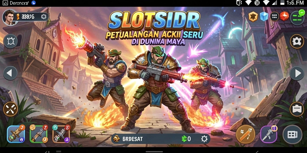 Tangkapan layar menunjukkan pertempuran epik dalam SLOTSIDR dengan grafis yang memukau.