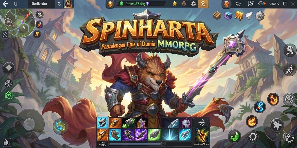 Gameplay menarik dari SPINHARTA yang menampilkan pertarungan seru antar pemain.