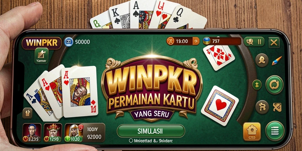 Screenshot gameplay WINPKR dengan tampilan interaksi antar pemain.